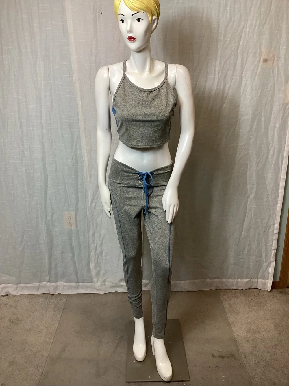 NWT Year of Ours Heather Grey Matching Activewear Set; Size: L